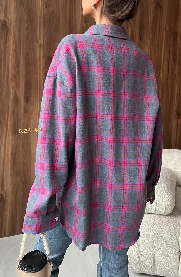 рубашка в клетку женская оверсайз,рубашка в клетку женская,рубашка в клетку оверсайз jain,рубашка в клетку розово-серая,рубашка в клетки