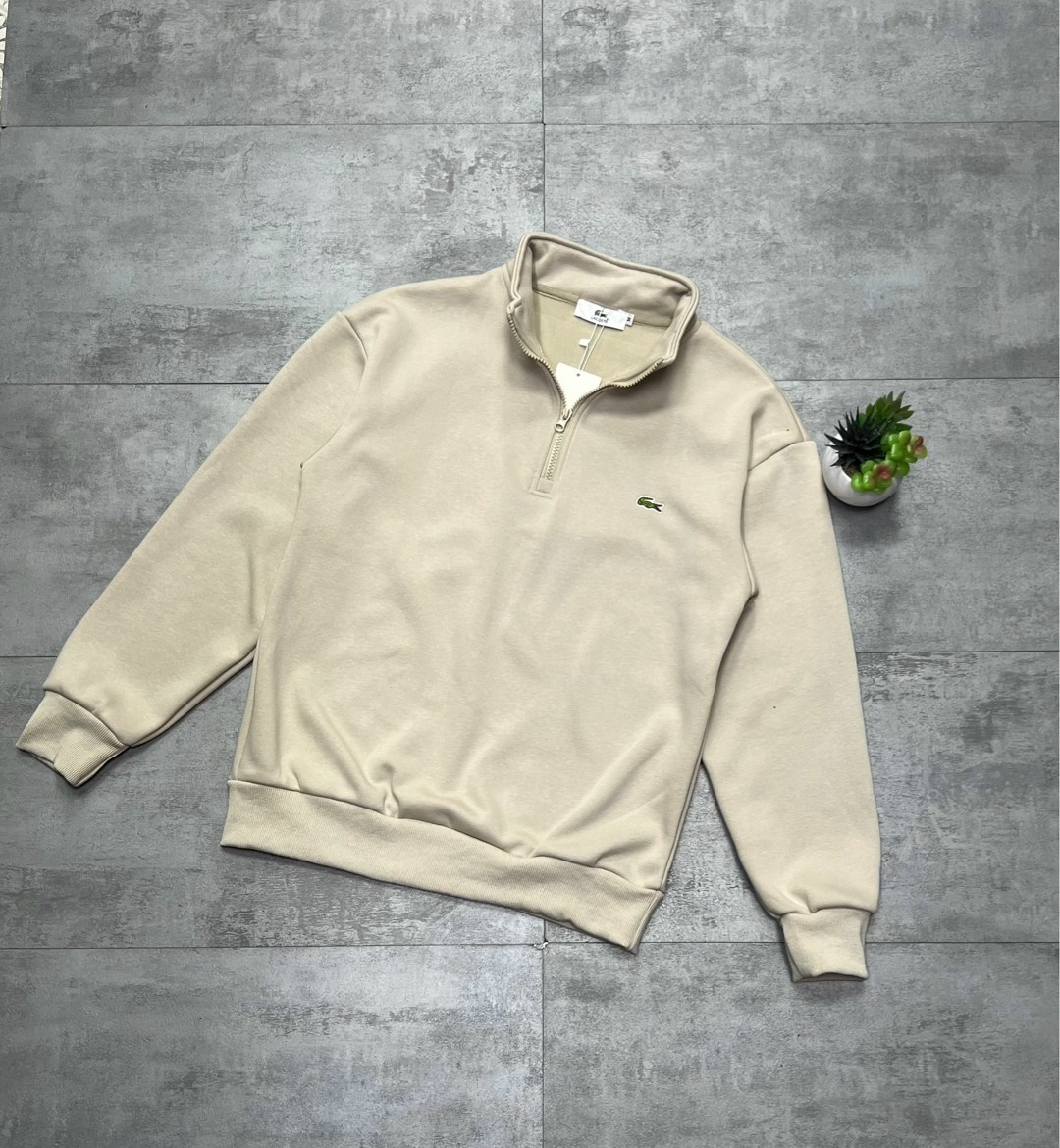 свитшот lacoste,кофта lacoste,мужская кофта,толстовка мужская lacoste casual черная xl,lacoste толстовка с высоким воротником черный
