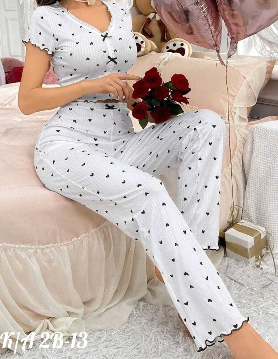 женские пижамные комплекты,женская пижама,летняя женская пижама,пижамный комплект с принтом,пижама женская с брюками m,l,xl,xxl,с сердечками