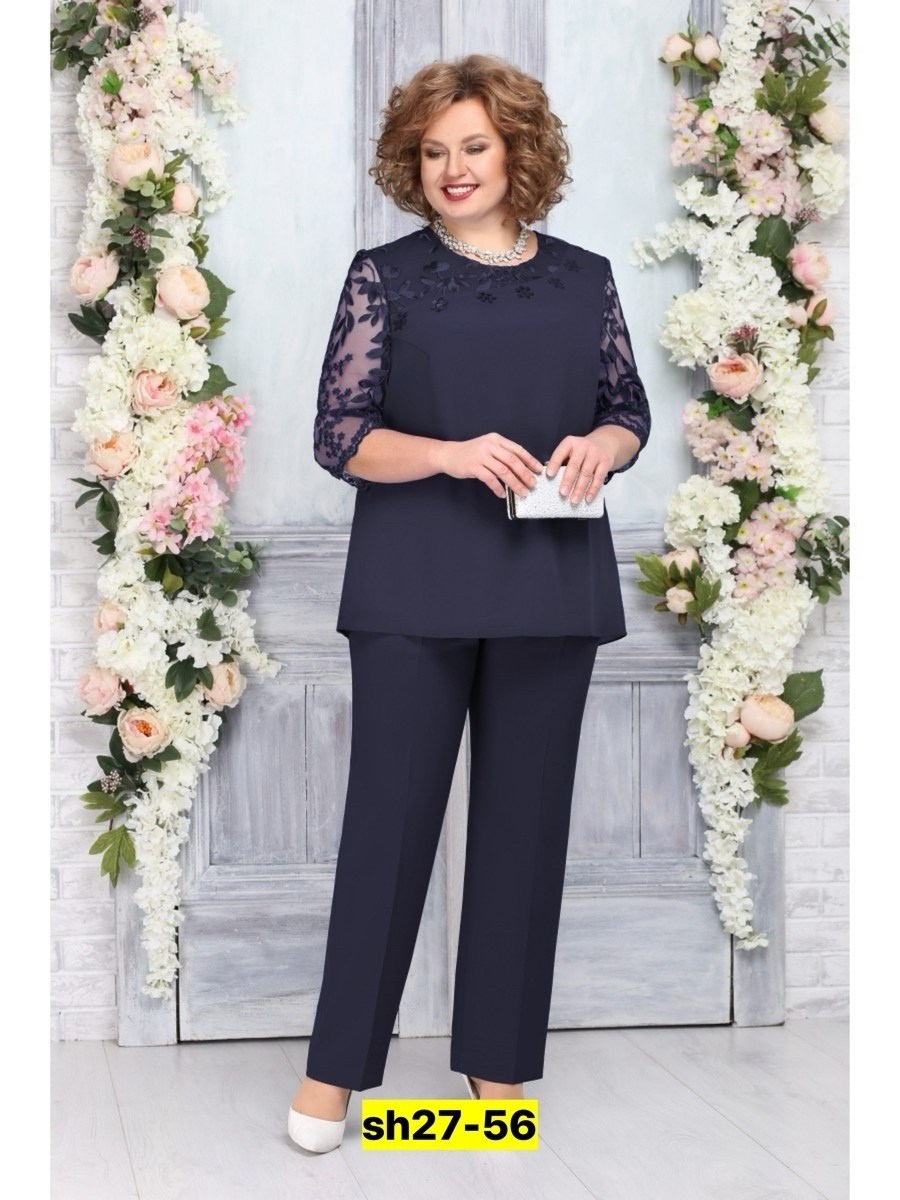 комплект брючный ninele 2201,костюм нинель шик брючный,костюм для полных,брючный костюм,брючный комплект ninele 2307 изумруд