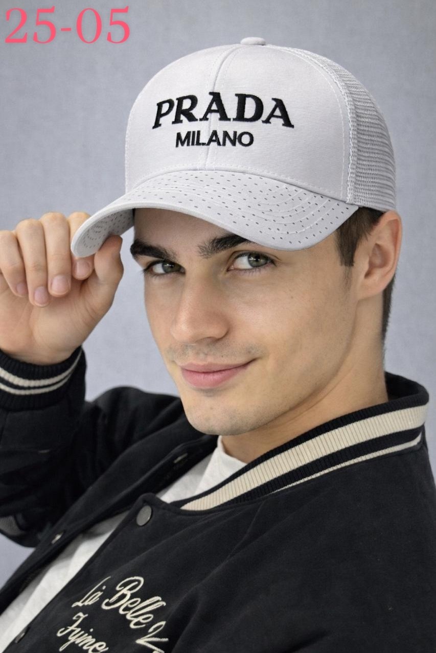 стильная бейсболка,бейсболка,кепки мужские,бейсболка prada,prada кепка drill с вышитым логотипом синий