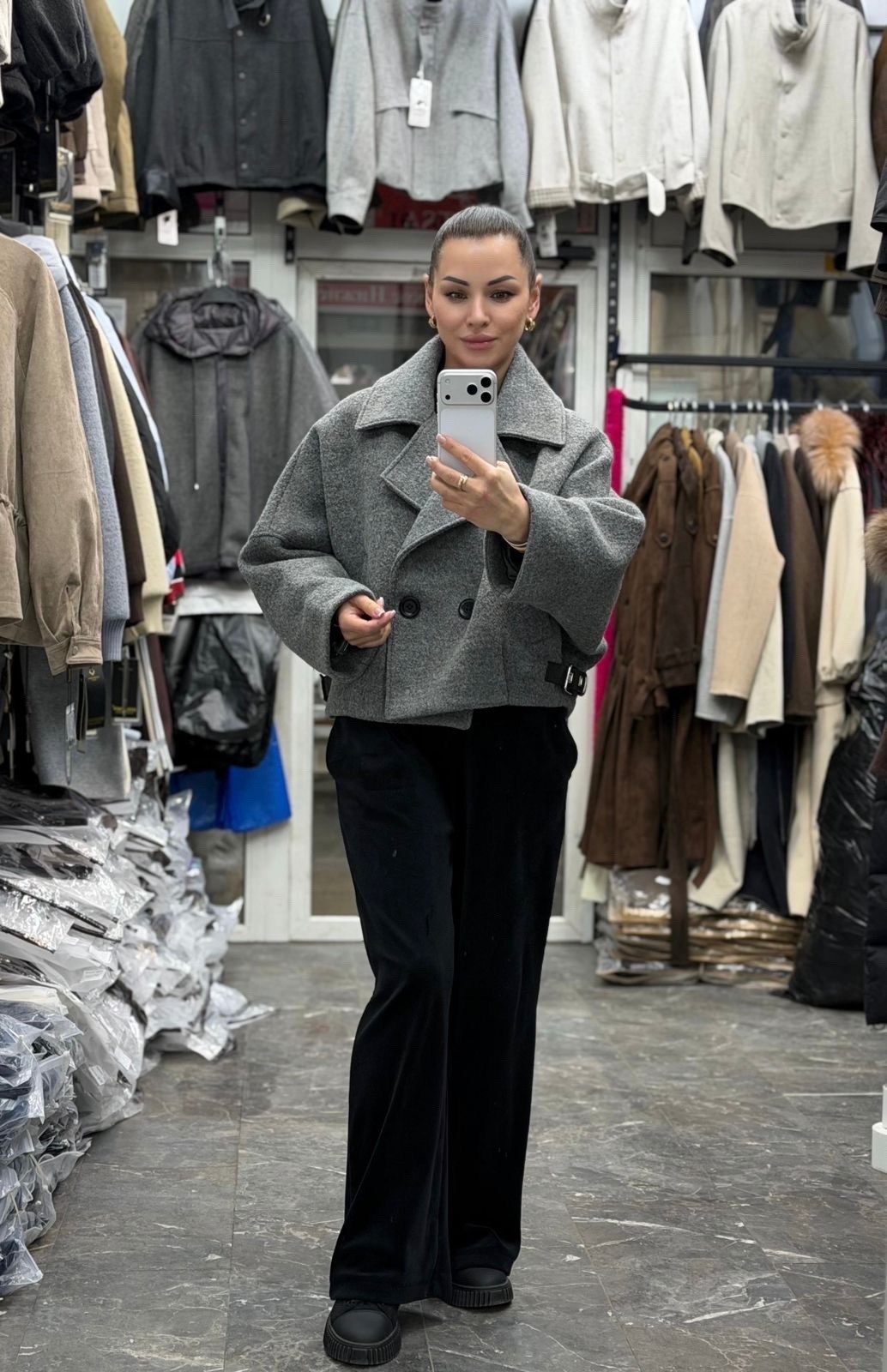 пальто короткое демисезонное оверсайз riscalda,пальто женское,пальто короткие,пальто,пальто и куртки