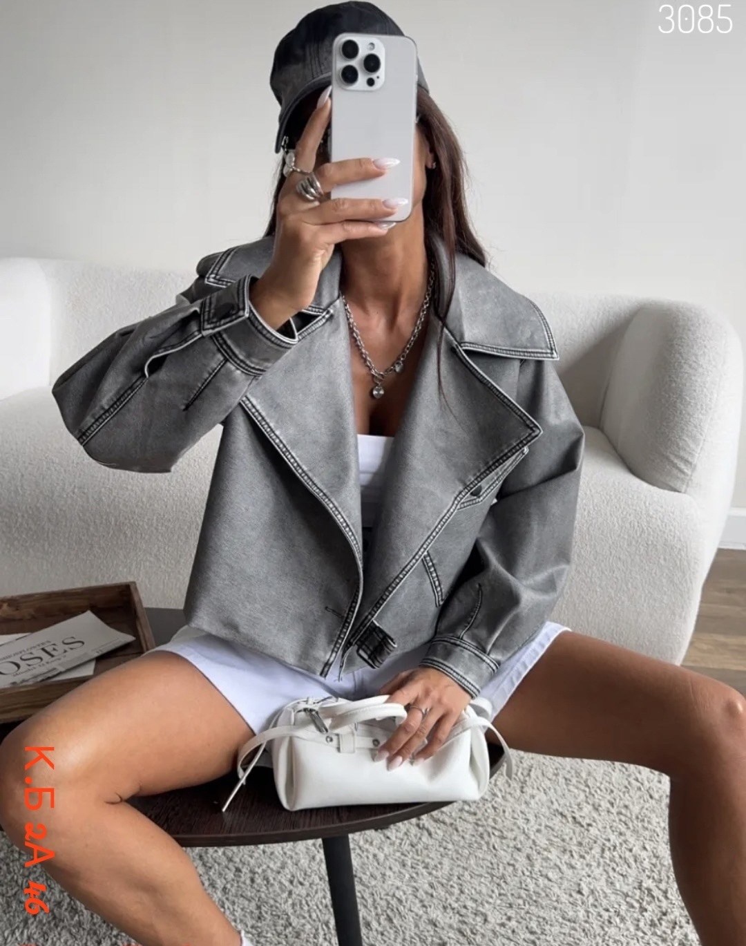 куртка косуха,кожаная куртка косуха janna banana цвет серый,серая косуха оверсайз,кожаная куртка косуха,куртка косуха женская из экокожи