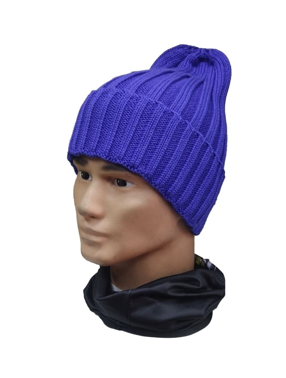 шапка,шапка бини,вязаная шапка,синяя шапка,шапка мужская