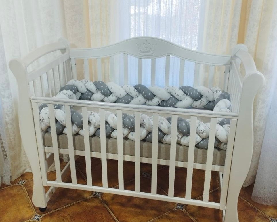 бортик косичка в кроватку,бортик коса,бортик для кроватки,бортик косичка,бортик косичка в кроватку для новорожденного