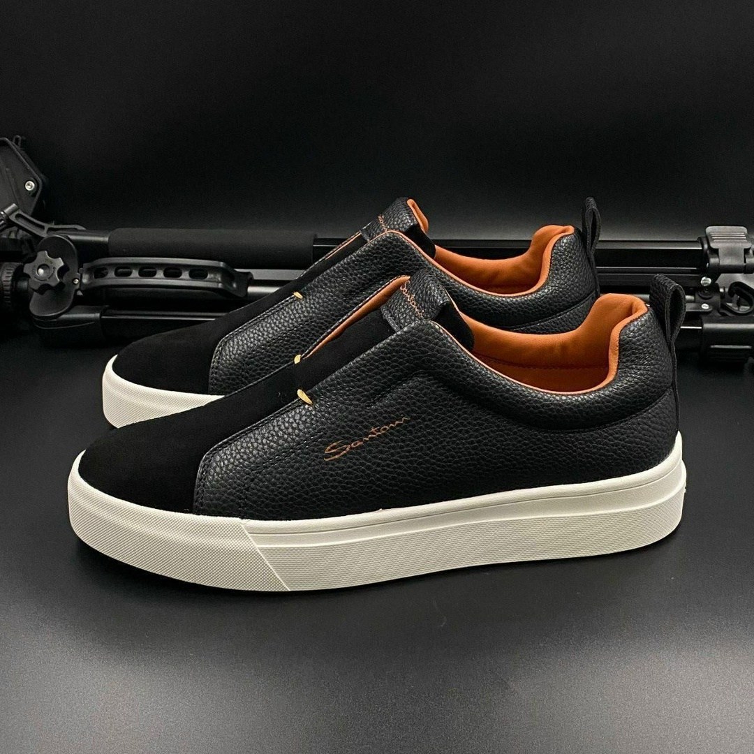 мужские слипоны,слипоны santoni,кеды мужские,мужская ,