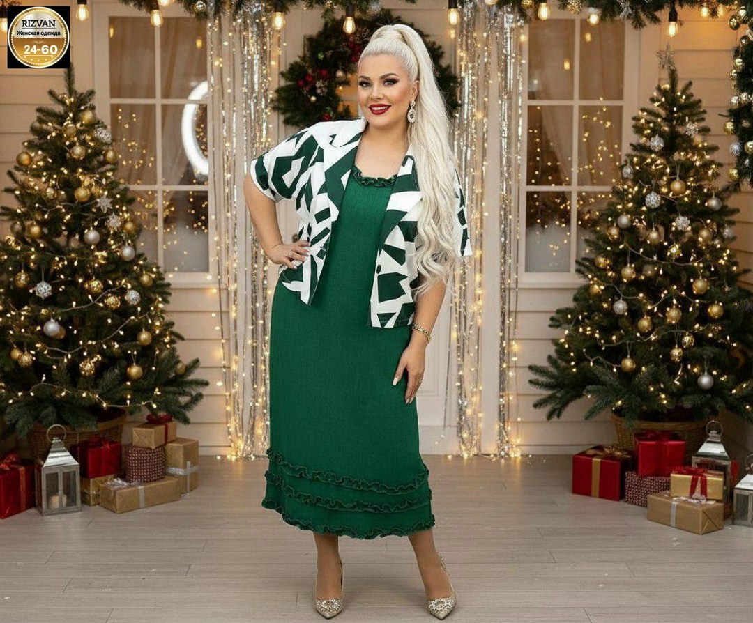 костюм платье,платье нарядное,костюм двойка платье,платье и накидка,платье двойка для полных