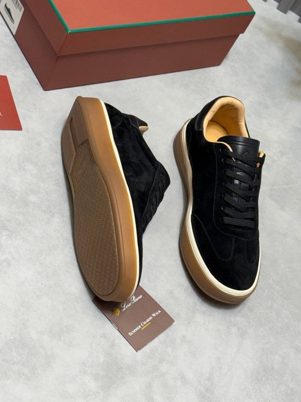 ,женские кроссовки из замши loro piana черные,кроссовки loro piana,замшевые кроссовки,кеды loro piana