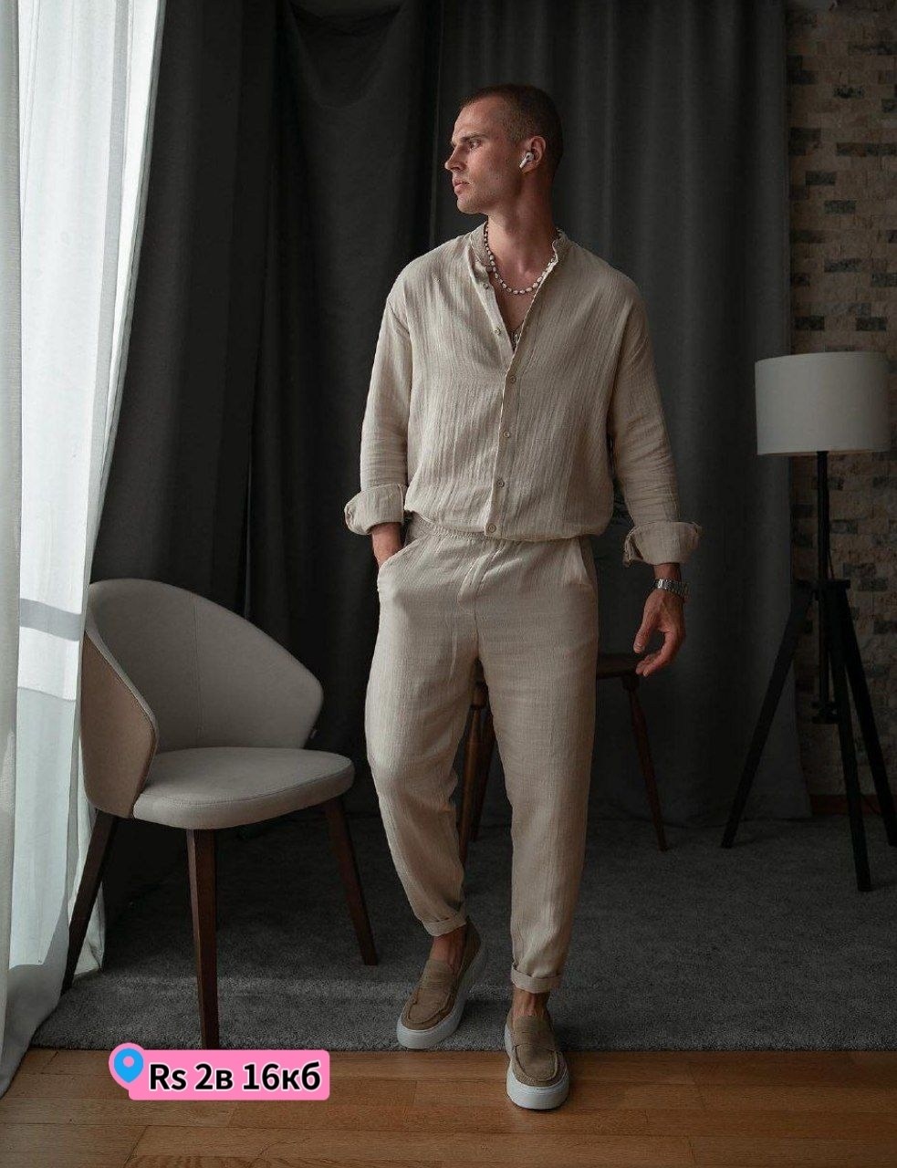 мужской костюм бежевый,льняной костюм мужской,костюм двойка для мужчин муслин,костюм летний с брюками и рубашкой муслин win fashion цвет бежевый,костюм мужской брючный