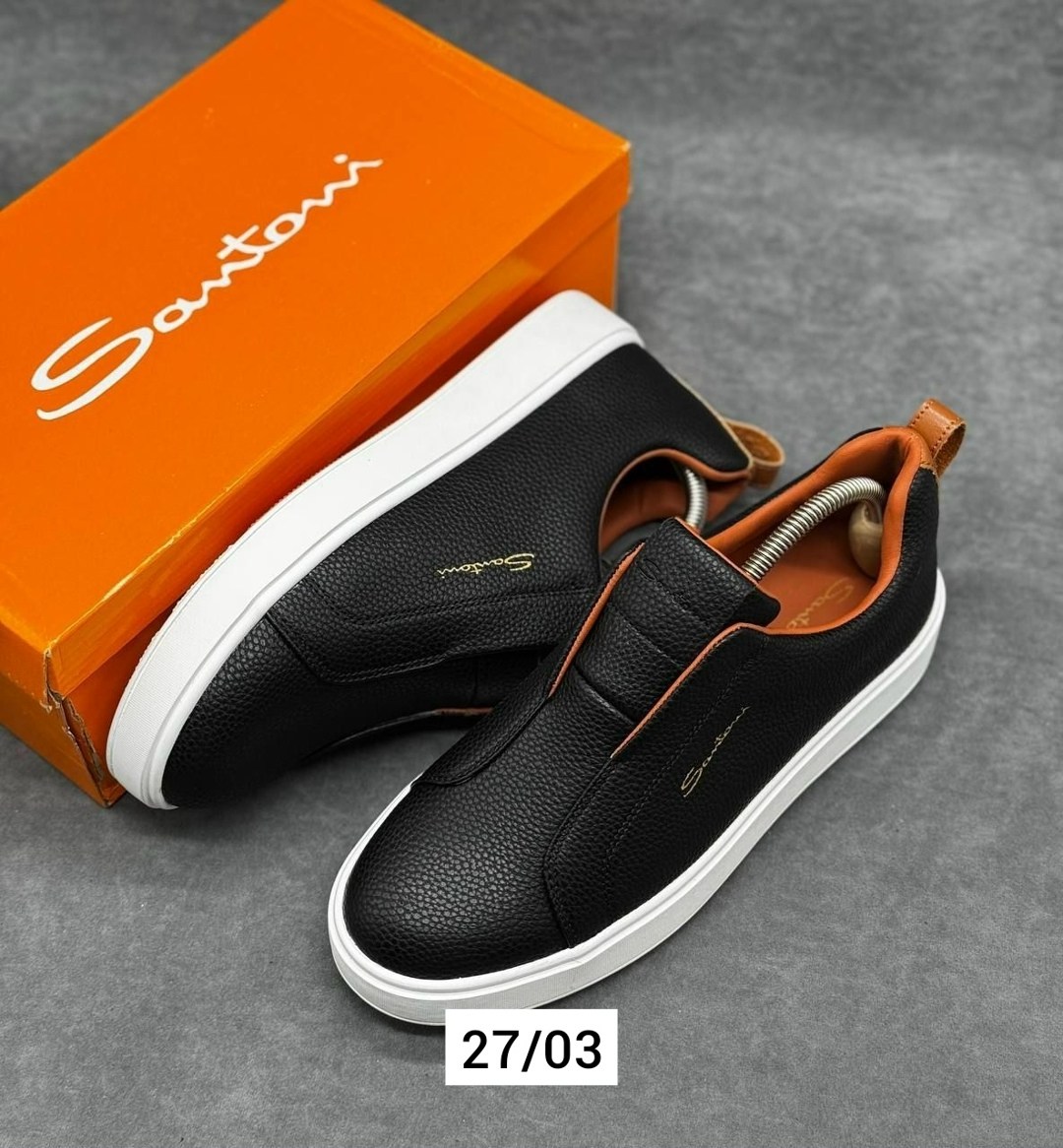 слипоны мужские,,слипоны santoni,слипоны мужские кожаные, мужская