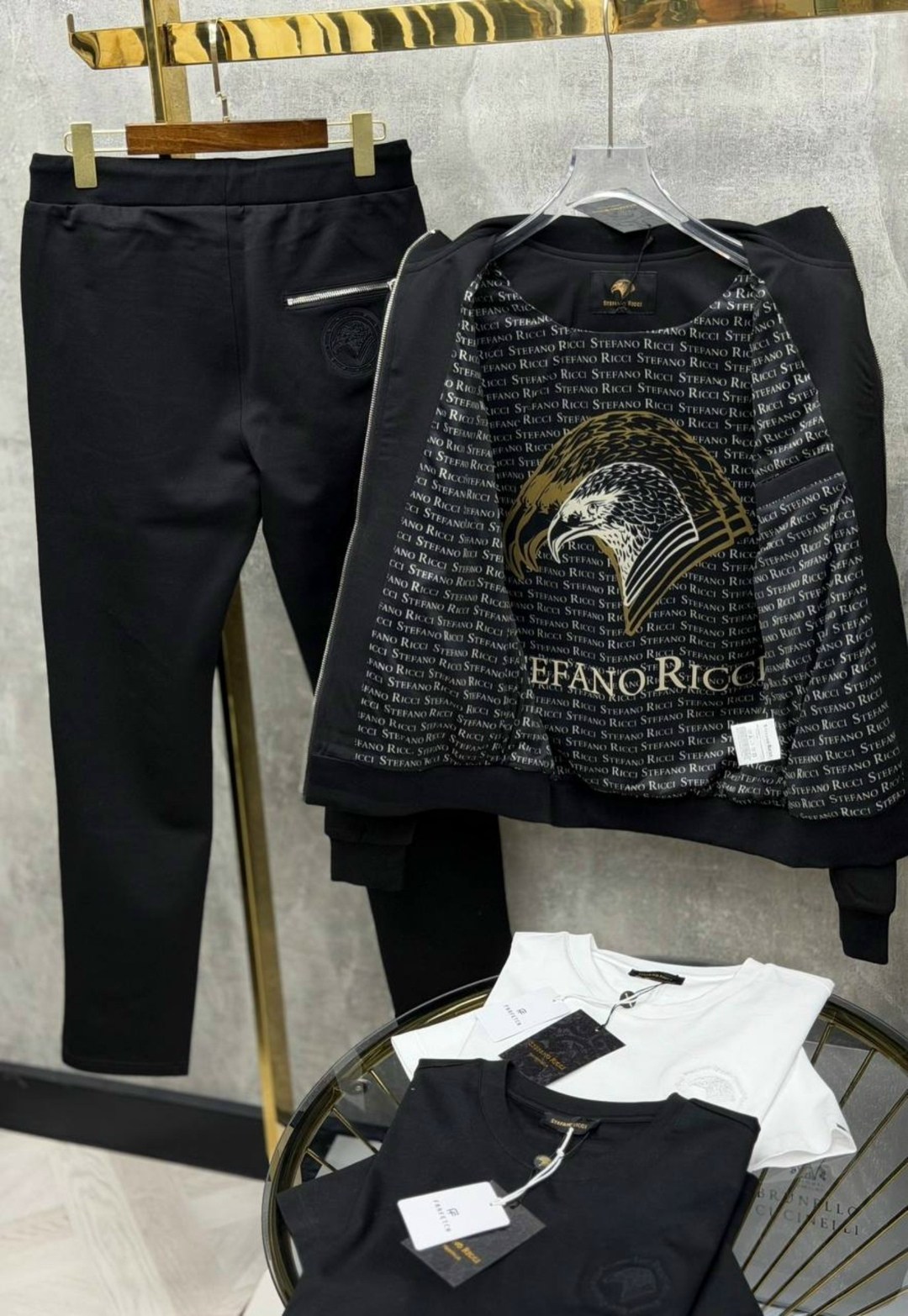 костюм спортивный stefano ricci,спортивный костюм philipp plein,спортивный костюм billionaire,спортивный костюм stefano ricci премиум,костюм спортивный мужской versace повседневный черный