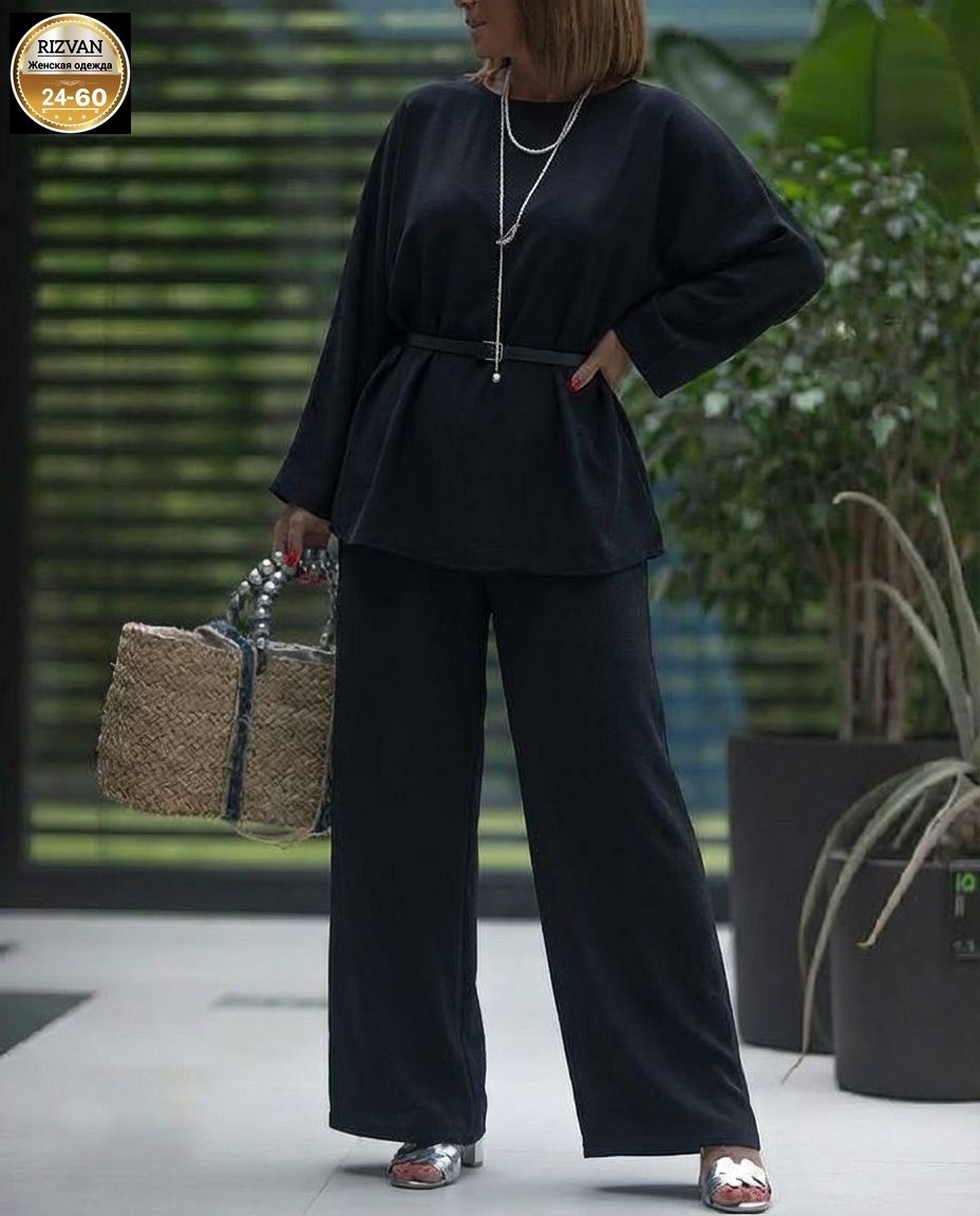 костюм женский с брюками палаццо,брючный комплект,,женские брючные костюмы