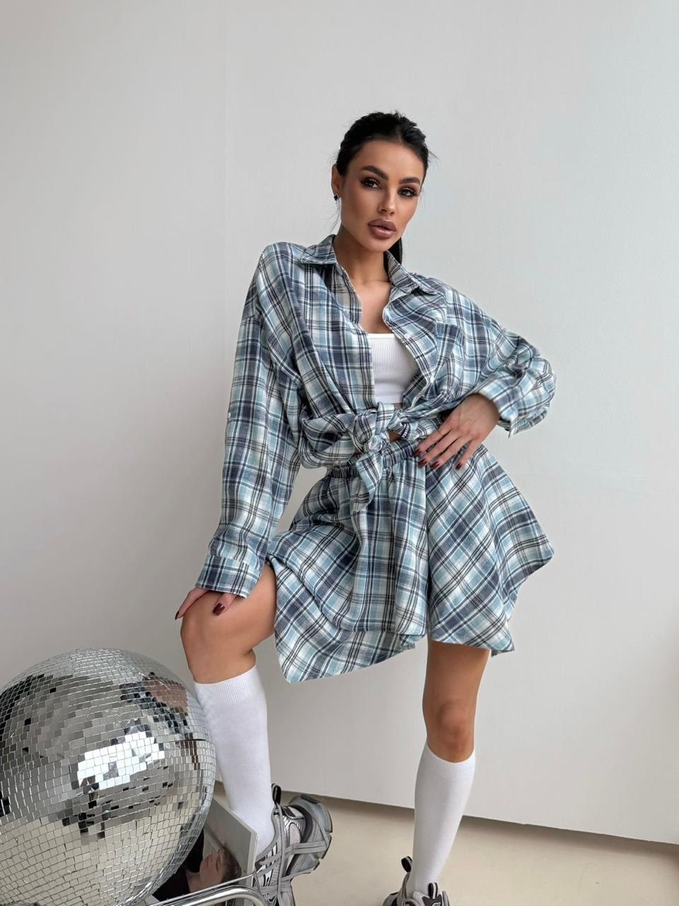 костюм с юбкой и рубашкой,костюм в клетку,костюм с юбкой в клетку,рубашка женская в клетку,костюм двойка с юбкой и рубашкой повседневный
