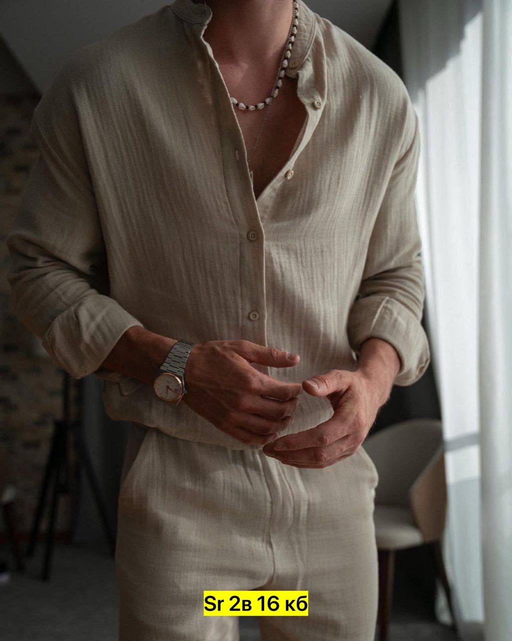 мужской костюм бежевый,льняной костюм мужской,костюм двойка для мужчин муслин,костюм летний с брюками и рубашкой муслин win fashion цвет бежевый,костюм мужской брючный