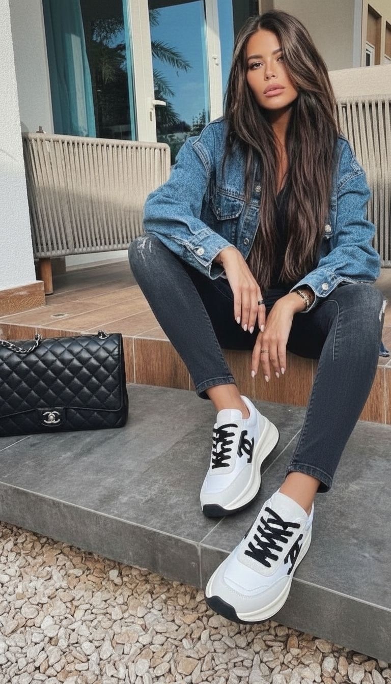 женские кроссовки chanel,chanel кроссовки,,chanel кроссовки женские премиум,женская  кроссовки chanel cc премиум