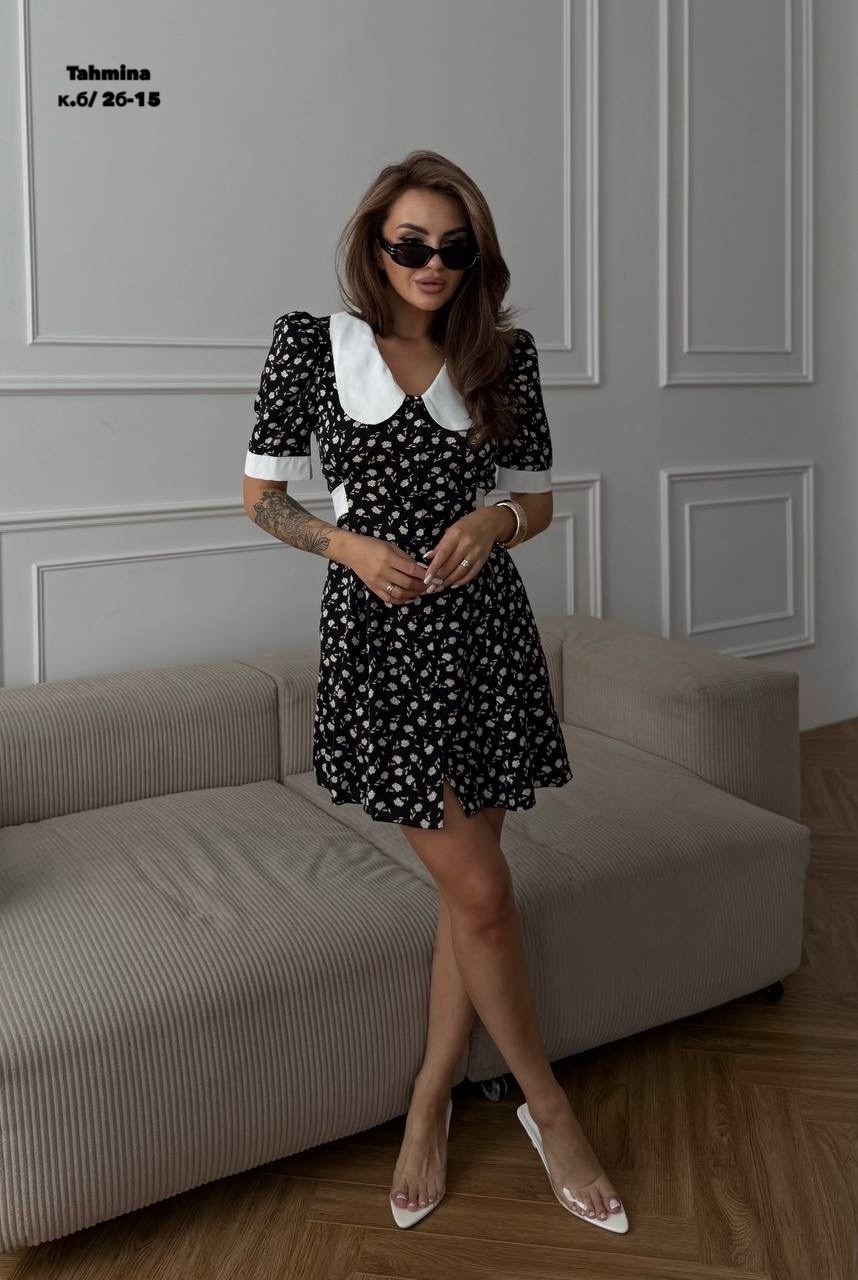 платье летнее с воротником,летнее женское платье,платье идеальное,платье в цветочек с воротником,платье женское