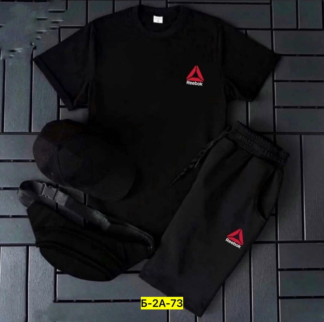 спортивные костюмы мужские,спортивные костюм,мужские спортивные комплект,футболка и шорты костюм рибок мужской,спортивный костюм комплект