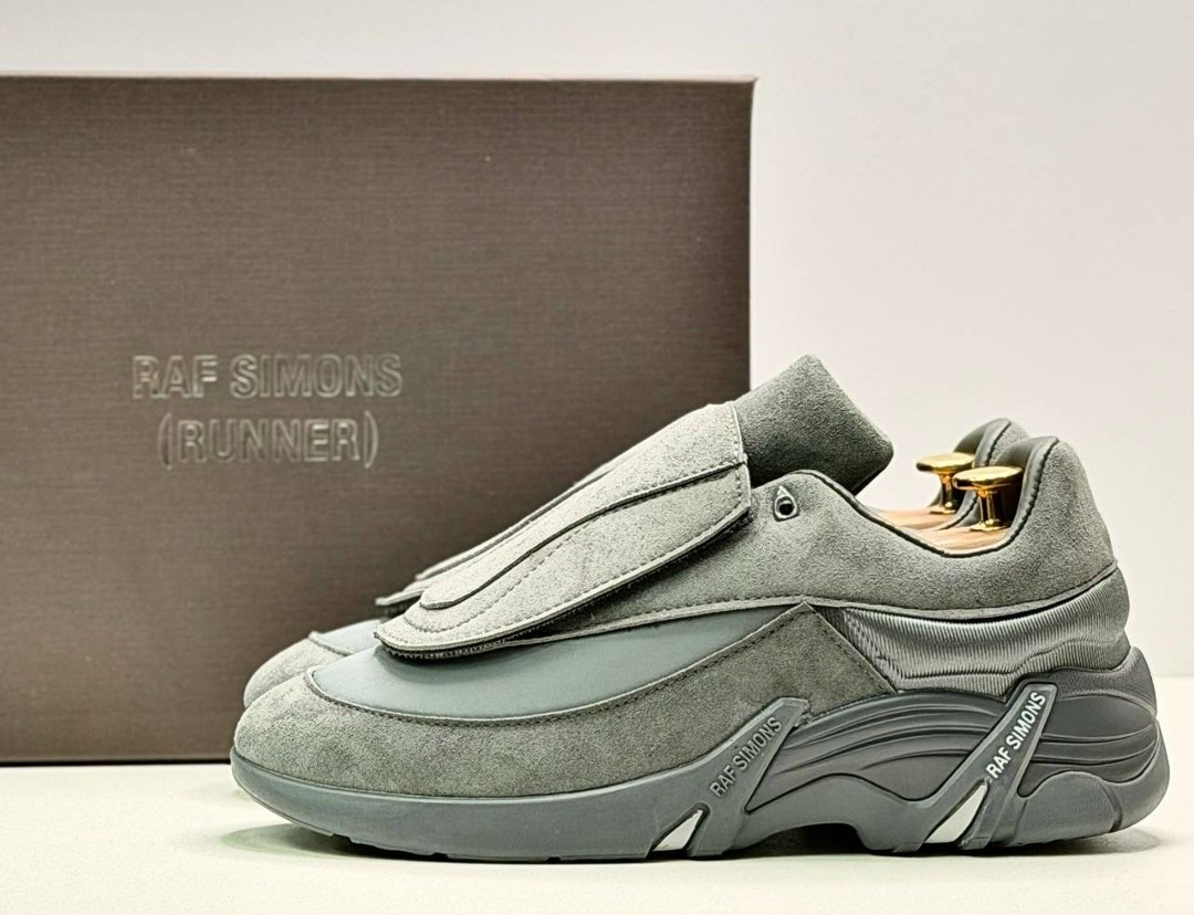 кроссовки raf simons antei,кроссовки raf simons,raf simons черные замшевые низкие кроссовки,raf simons grey suede antei sneakers,кроссовки raf simons antei black