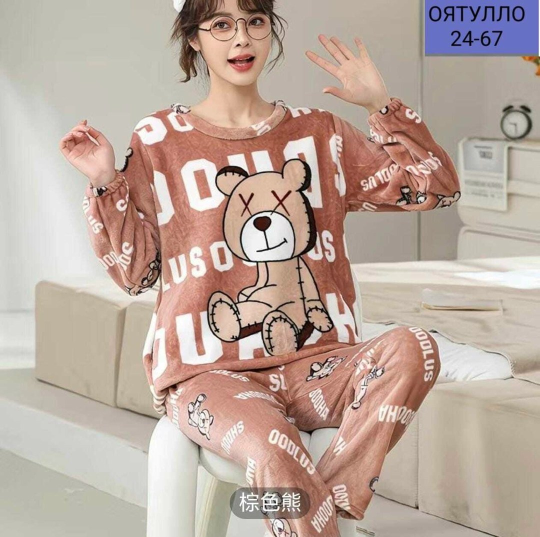 пижама женская со штанами теплая домашняя плюшевая,теплая пижама,пижама теплая плюшевая,пижама плюшевая теплая со штанами,пижама плюшевая