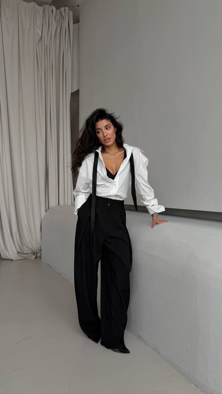 рубашка женская,белая рубашка и черные брюки,костюм рубашка с брюками,стильные наряды
