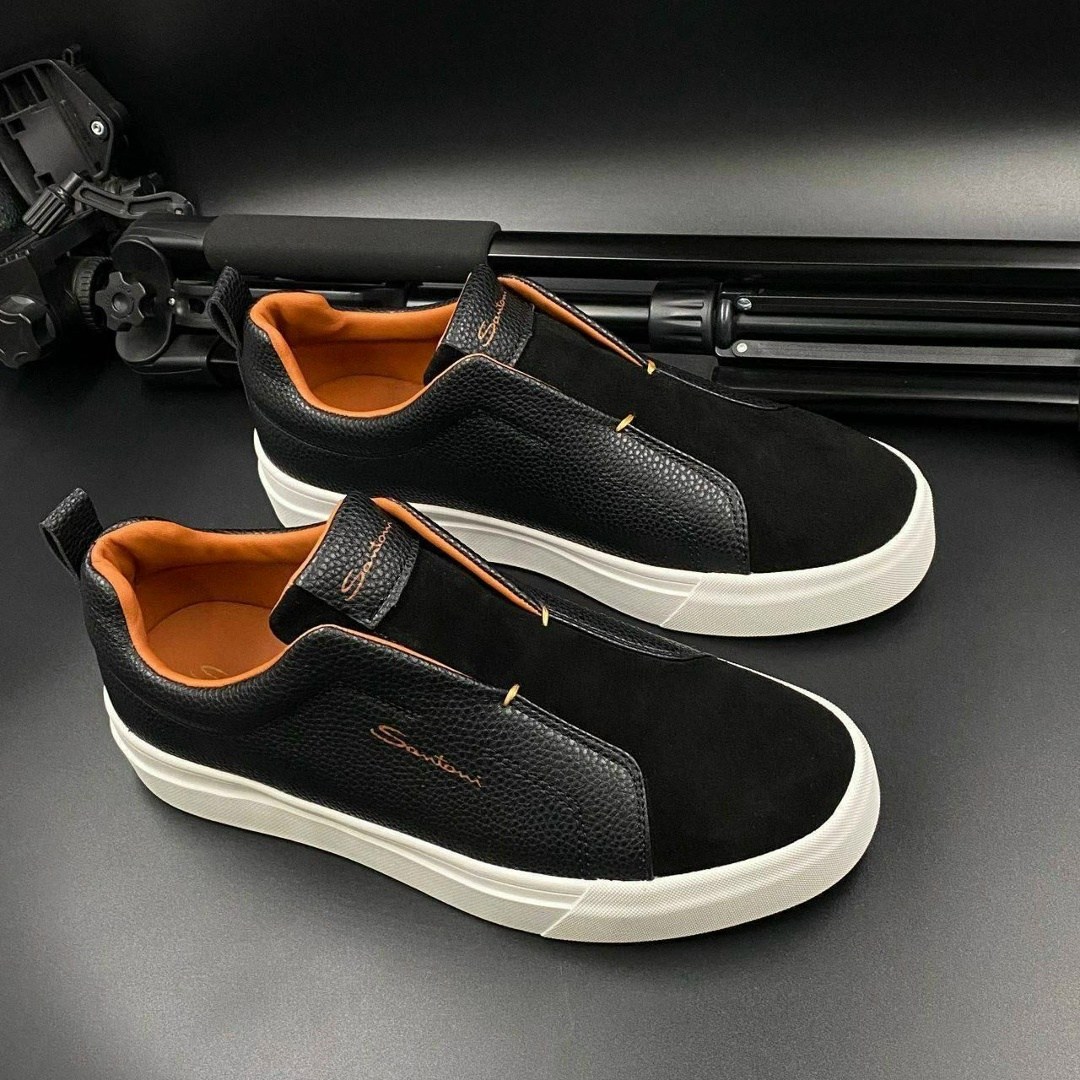 мужские слипоны,слипоны santoni,кеды мужские,мужская ,