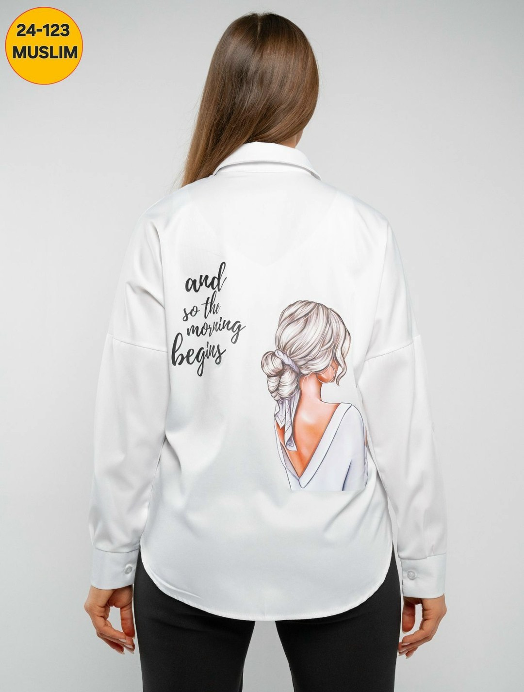 женская рубашка,рубашка женская оверсайз белая с принтом летняя,рубашка женская оверсайз белая,блузка женская,белая рубашка с принтом на спине женская