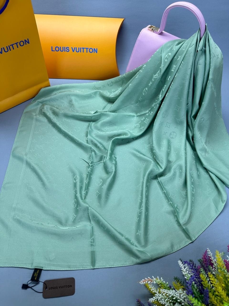 платок louis vuitton,платок из натурального шелка,платок женский,атласный платок,шелковый платок