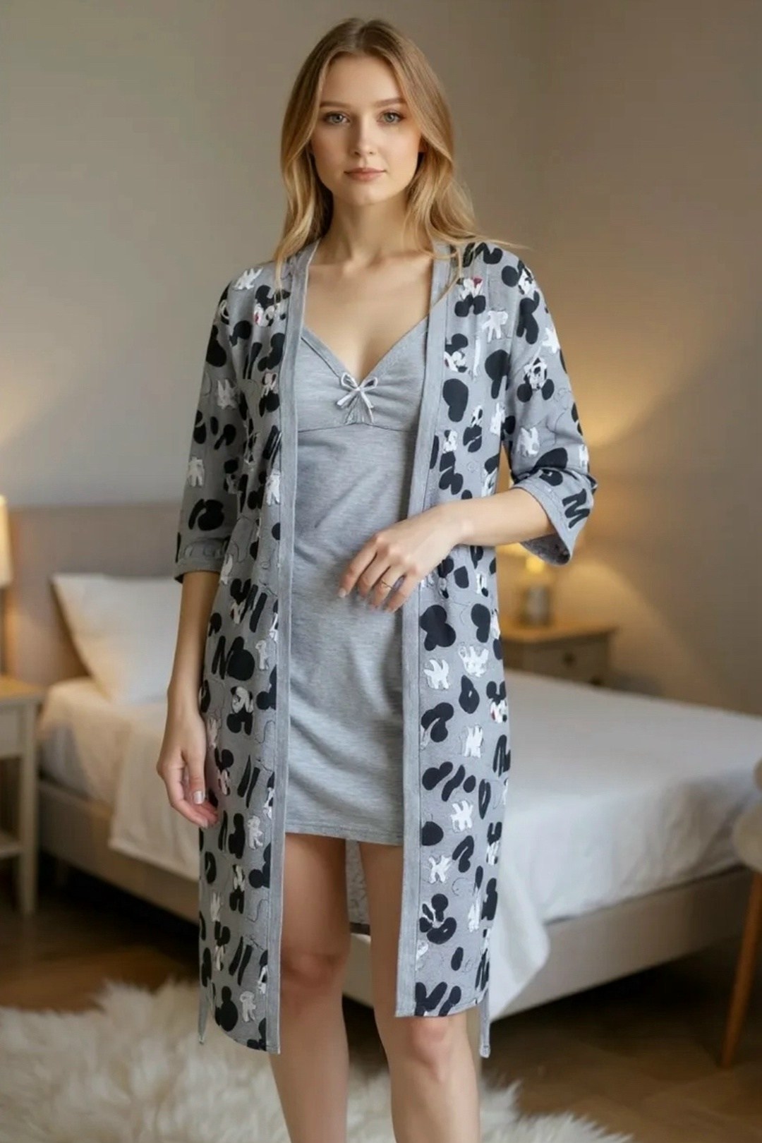 комплект халат с сорочкой,комплект (халат+сорочка) margo,халат и сорочка,комплект с халатом,пеньюар женский