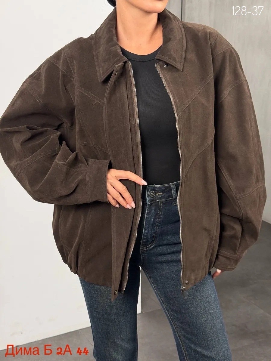 куртка-бомбер из искусственной замши zarina,куртка замшевая,куртка замшевая бомбер оверсайз lancy,бомбер женская куртка,кожаная куртка