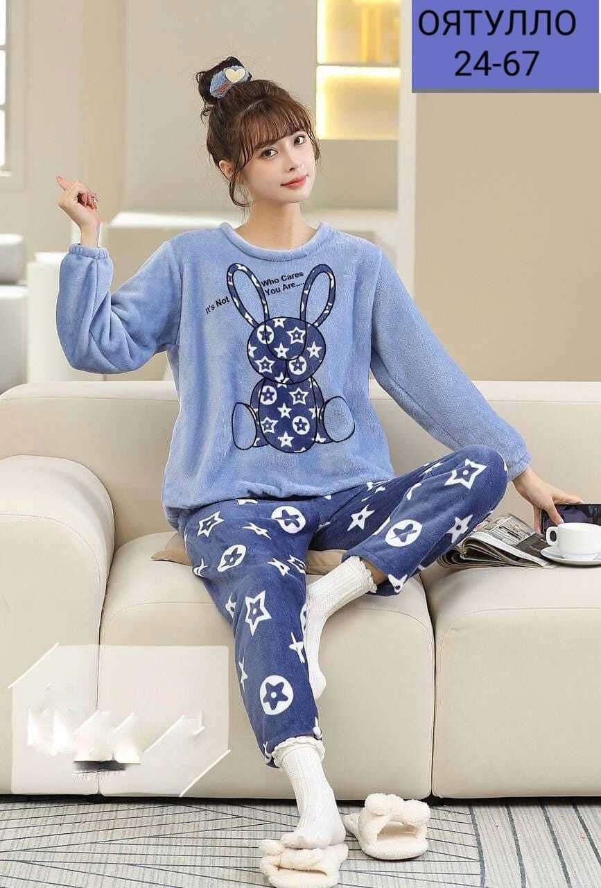 пижама женская со штанами теплая домашняя плюшевая,теплая пижама,пижама теплая плюшевая,пижама плюшевая теплая со штанами,пижама плюшевая