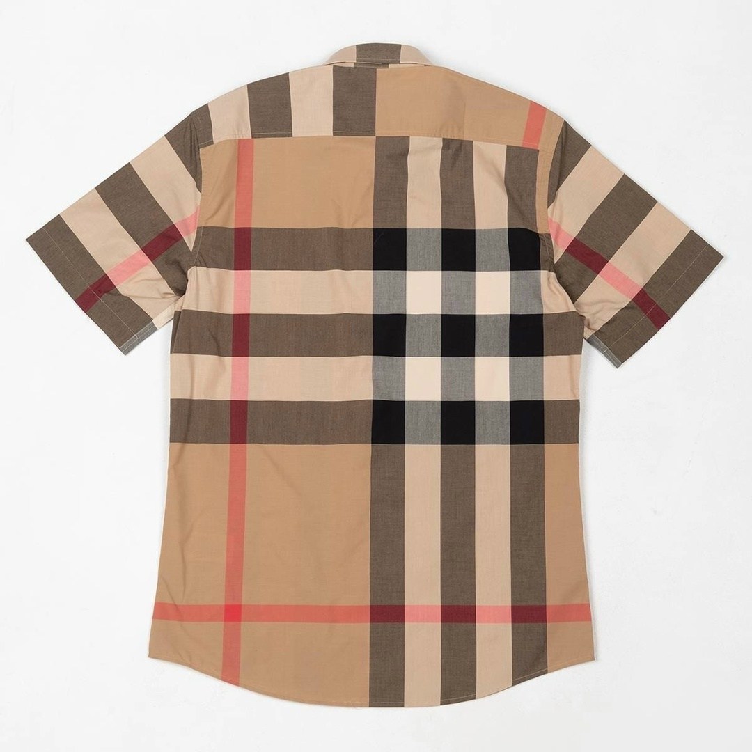 рубашка burberry,мужская рубашка burberry,рубашка burberry с коротким рукавом,burberry shirt,клетчатая рубашка somerton burberry