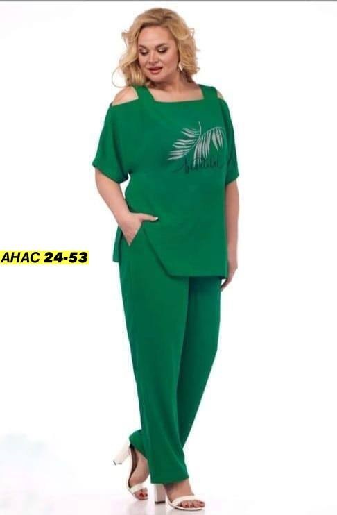 женские костюмы больших размеров,летние брючные костюмы для полных женщин,костюм двойка женский летний брючный,брючный комплект,костюм с брюками
