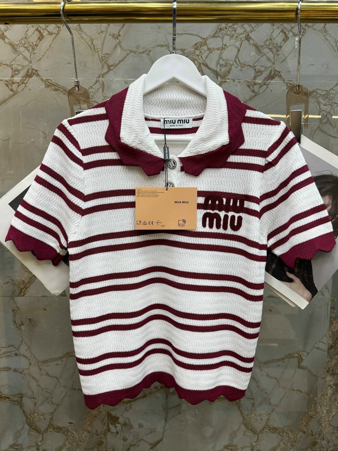 поло miu miu,брендовые вещи,кофта,летняя одежда