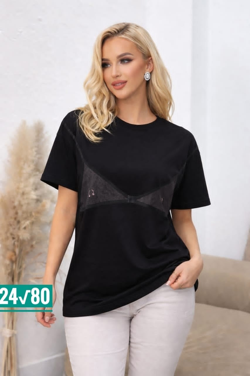 женская футболка,кофта женская,футболки женская оверсайз,футболка оверсайз со стразам,базовая футболка со стразами оверсайз туника черная abidov style