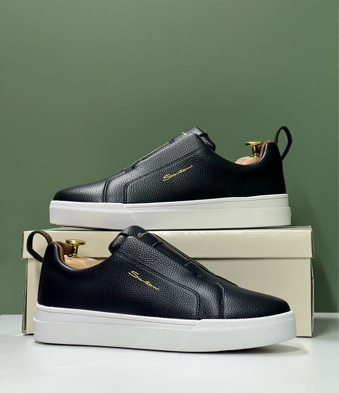,слипоны santoni,мужские слипоны,мужская ,слипоны мужские кожаные