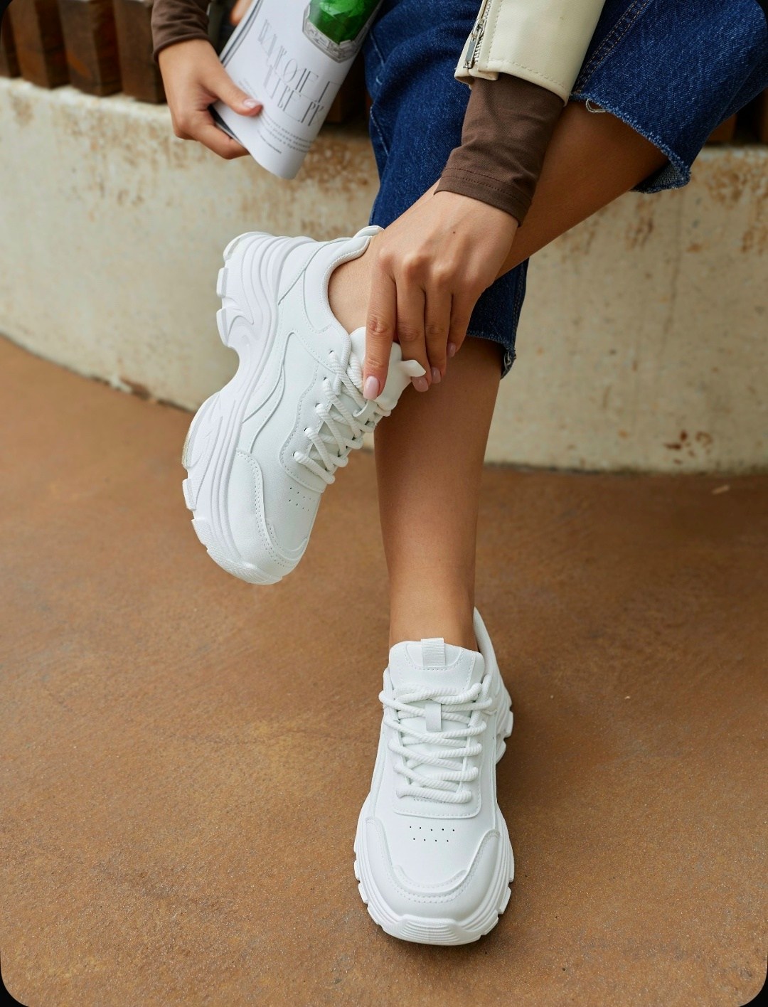 кроссовки женские белые спортивные на высокой подошве perfectium,кроссовки женские,белые кроссовки,белые кроссовки женские,кроссовки женские белые спортивные