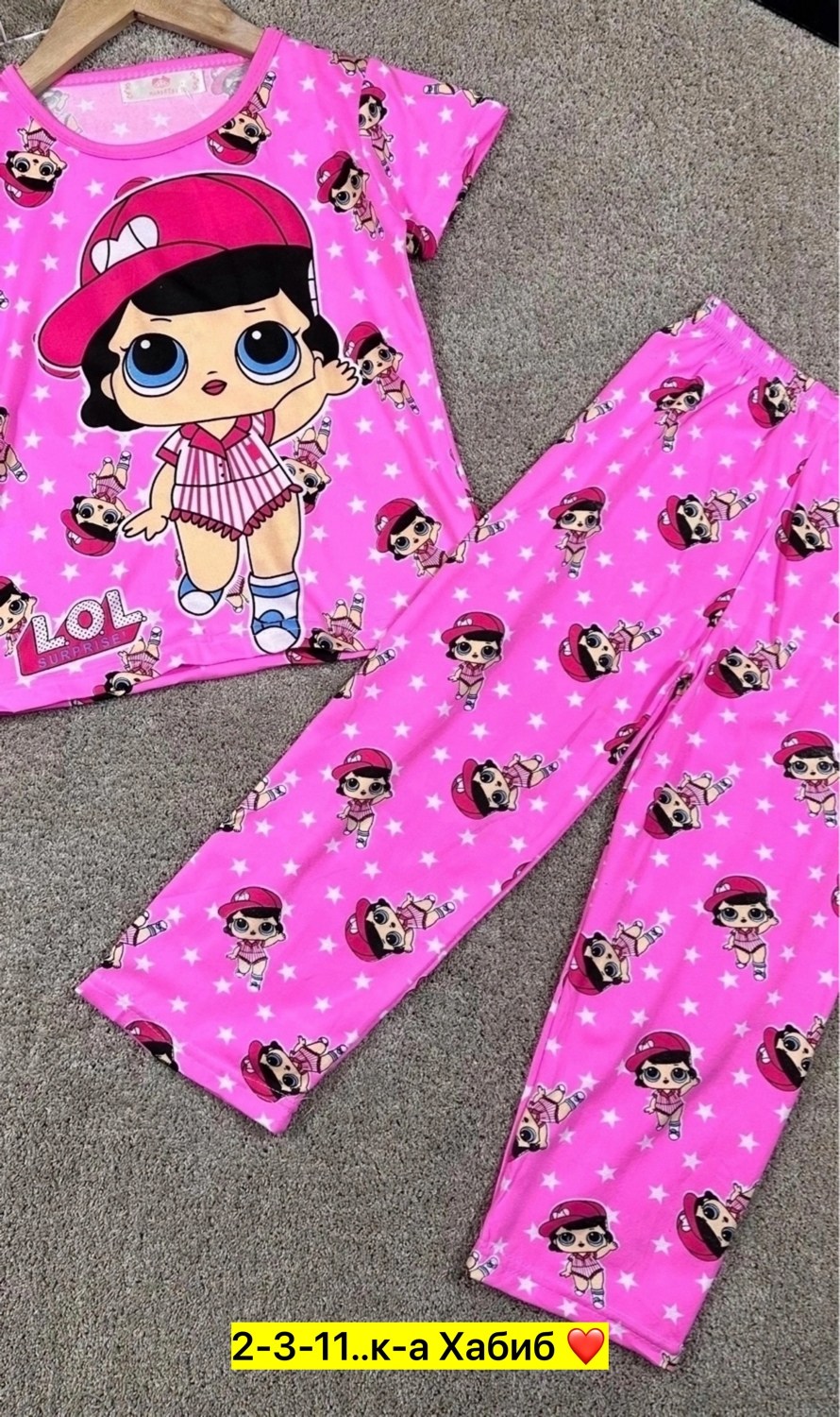 пижама кукла лол,пижама для девочек,пижама детская,пижама детская с лол,лол пижама для девочек