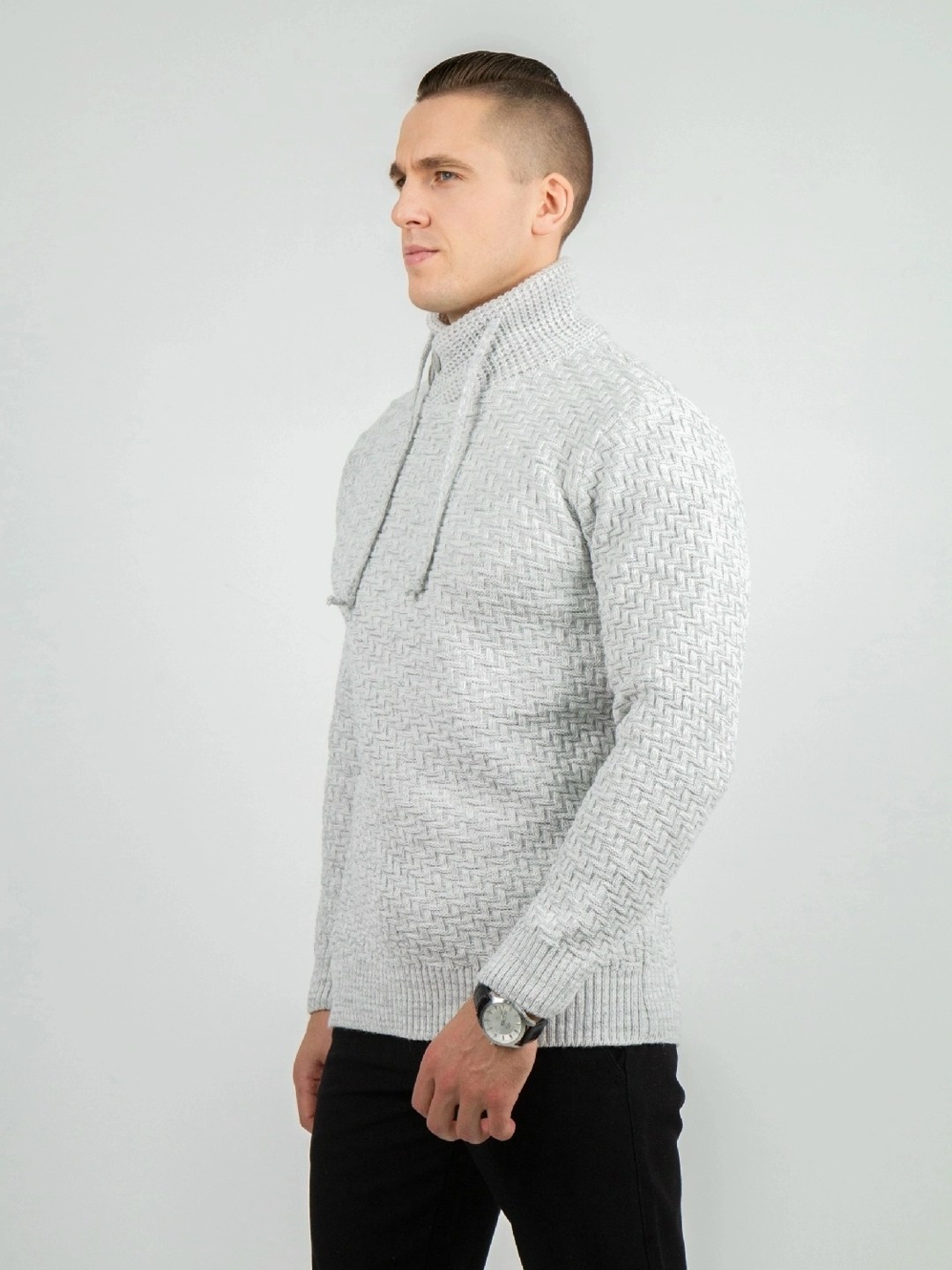 свитер с воротником,свитер классический,трикотажный джемпер,джемпер с воротником,свитера мужская