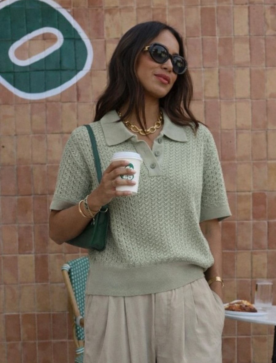 вязаное поло,бежевый джемпер,джемпер поло,джемпер женский,вязаное поло женское