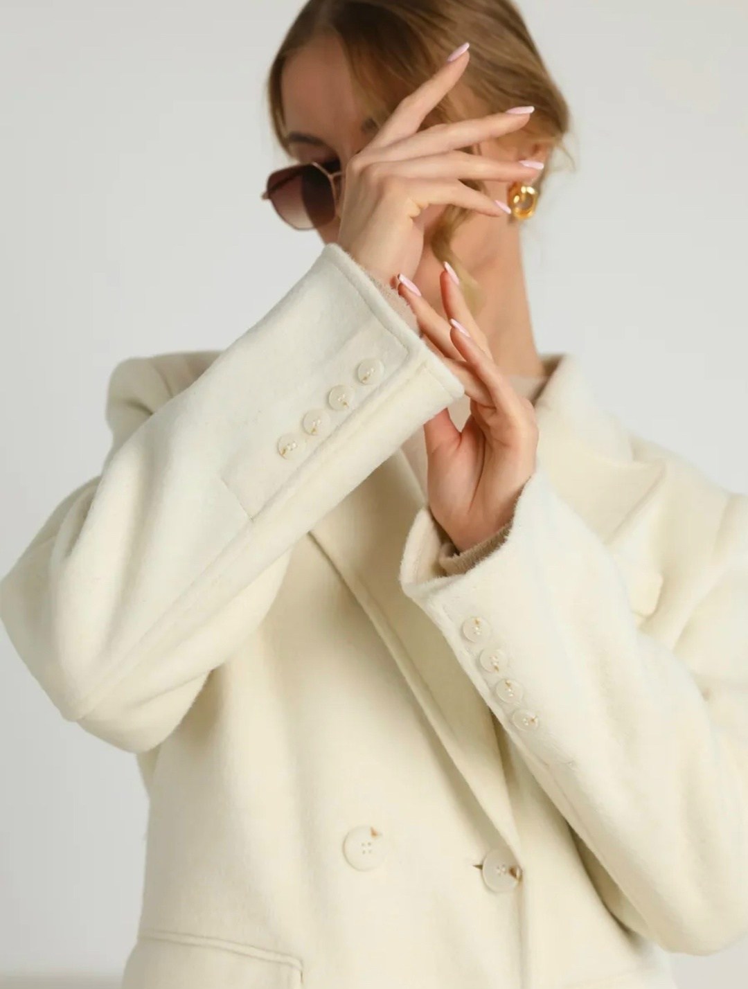 полупальто пиджак оверсайз шерсть white one,жакеты и пальто,жакет,пальто пиджак,шерстяное пальто answear lab бежевый