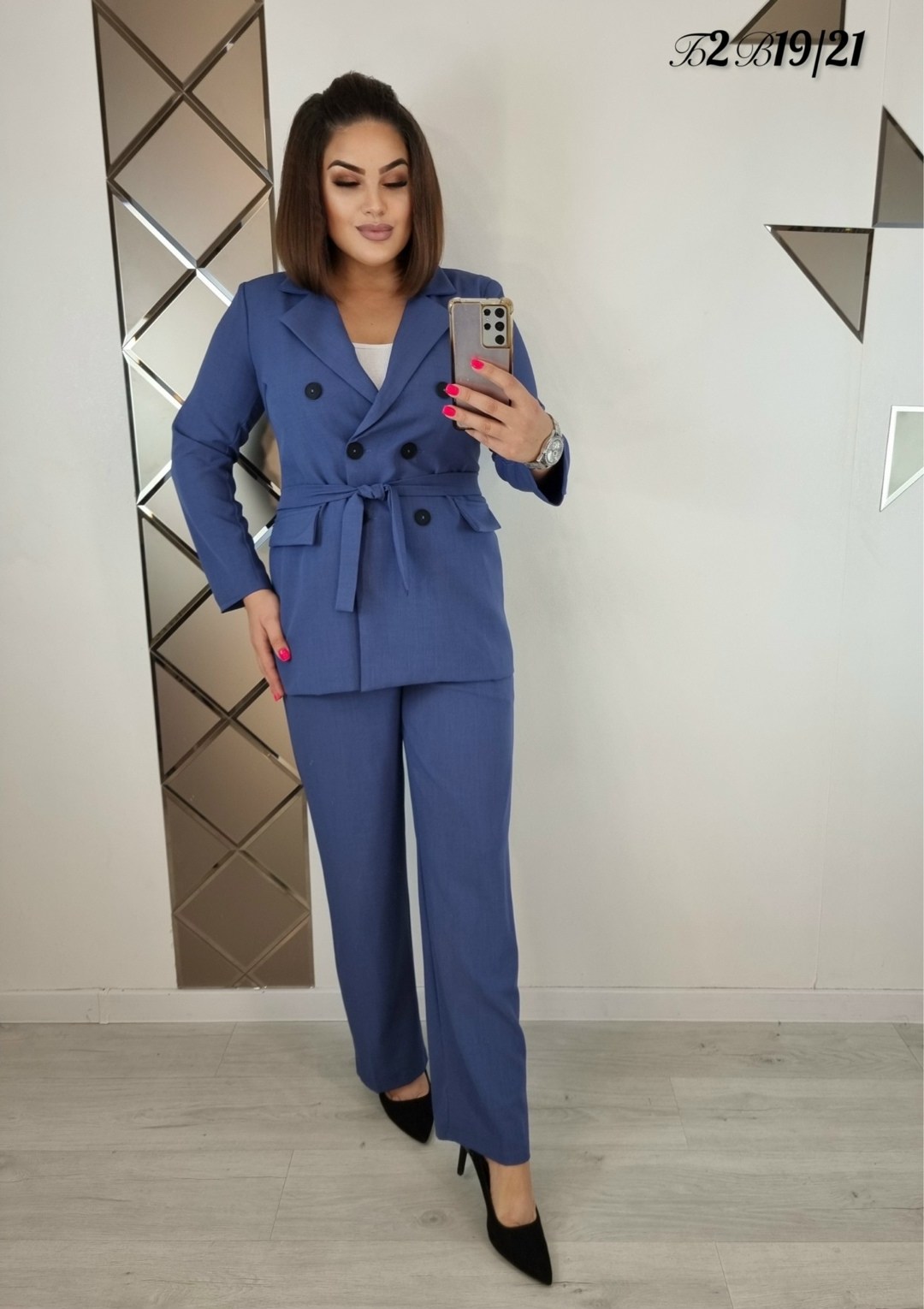 брючный костюм 2041-1 синий,брючный костюм,костюм брючный lakona 11535 синий,брючный костюм anastasia 950 васильковый синий,брючный женский костюм