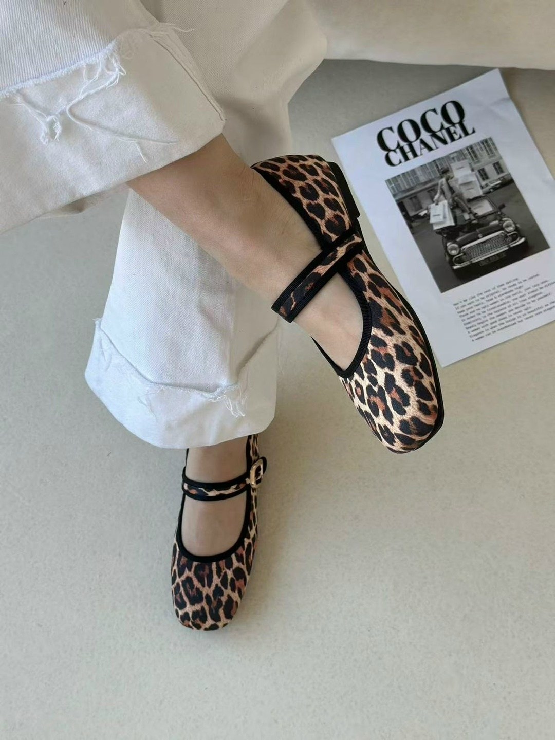 леопардовые балетки,балетки леопардовые летние с квадратным носом и ремешком shatilova m.v.,женские балетки,женская ,балетки леопардовые с квадратным носом
