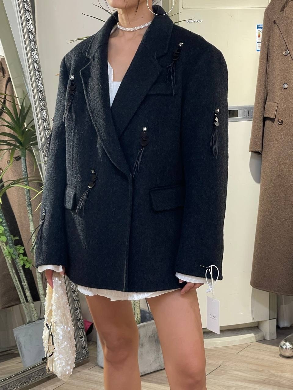 пальто оверсайз,полупальто,короткое пальто,шерстяное пальто,пальто пиджак оверсайз демисезонное clotre