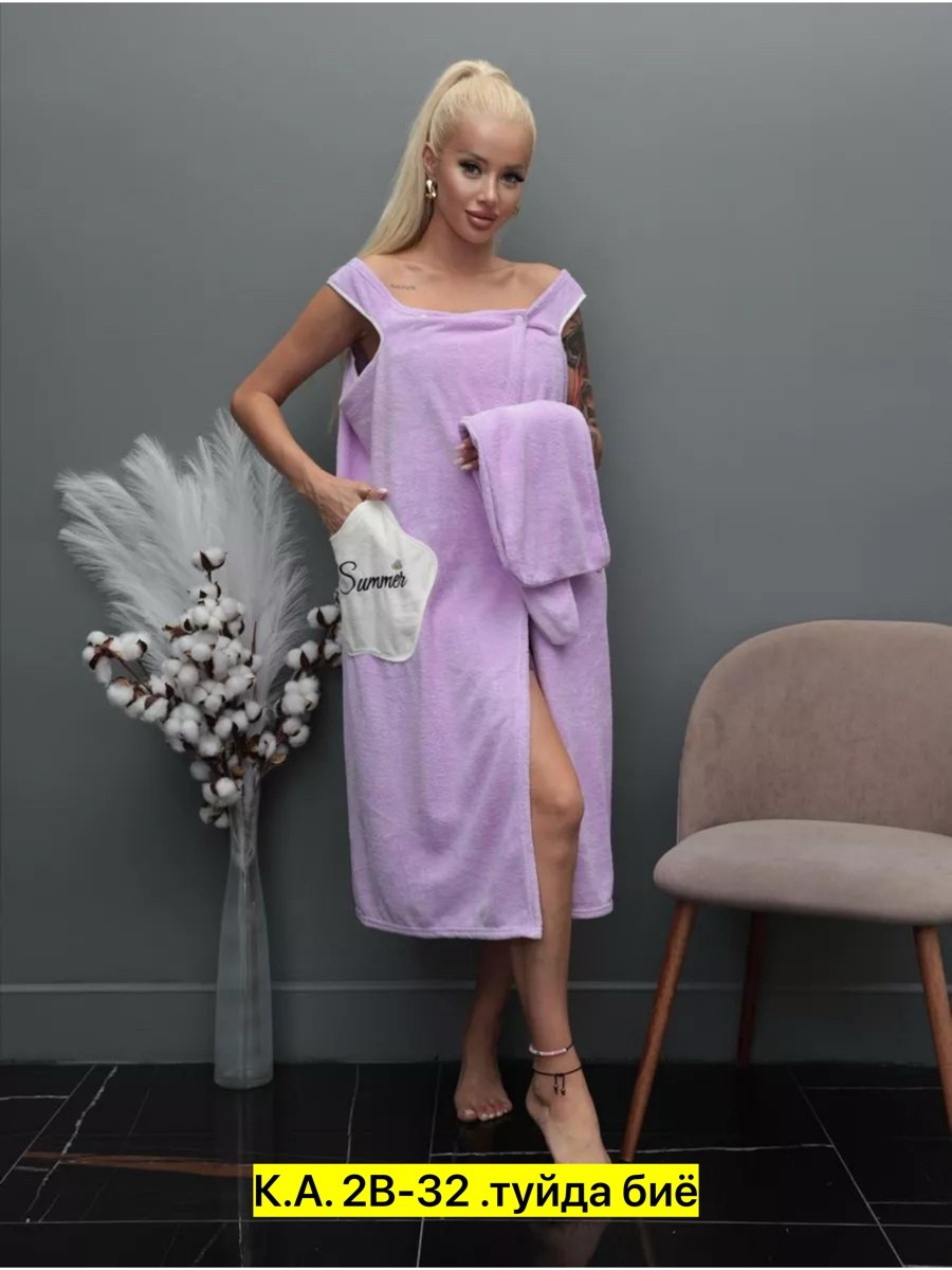 набор для бани женский,полотенце-халат женский для сауны,набор для сауны женский,набор полотенец для бани и сауны,банный набор женский