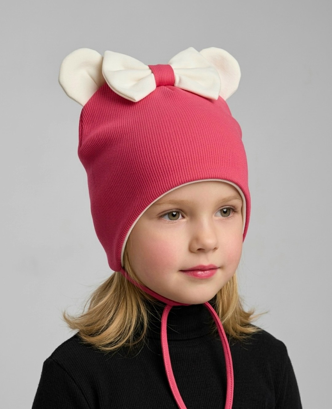 шапка для девочек,шапка для девочки демисезонная,детская шапочка,шапка детская,шапка для девочки с завязками