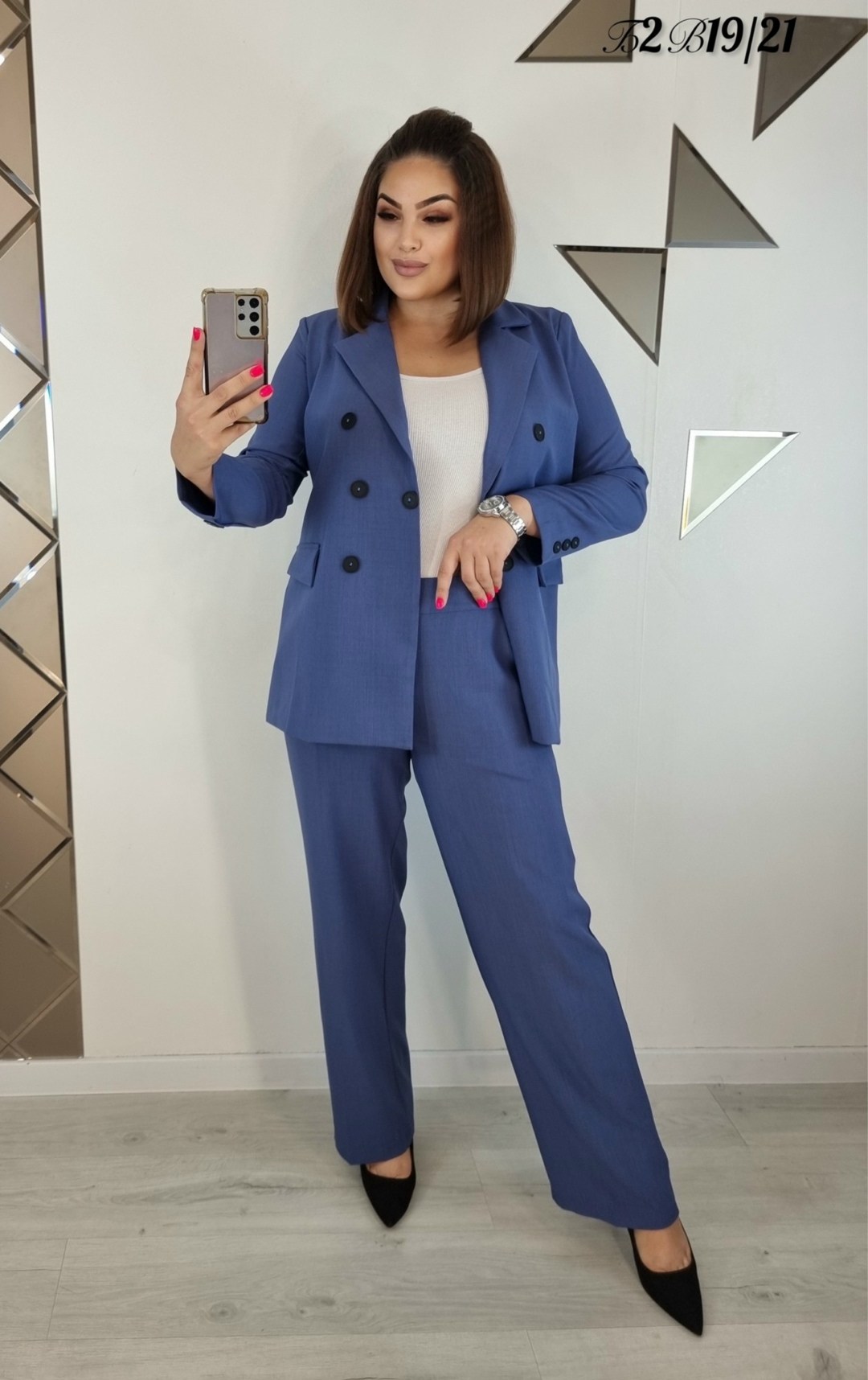 брючный костюм 2041-1 синий,брючный костюм,костюм брючный lakona 11535 синий,брючный костюм anastasia 950 васильковый синий,брючный женский костюм