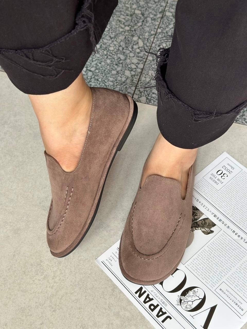 лоферы замшевые,,женские лоферы из натуральной замши,замшевые мокасины лоро пиано,лоферы замшевые лоро пиано