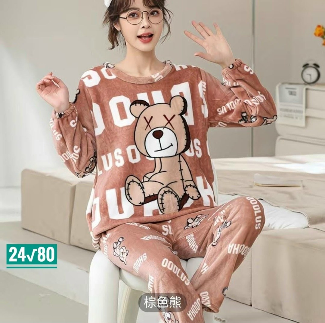 теплая пижама,теплая пижама женская,пижама женская со штанами теплая домашняя плюшевая,пижама женская,мягкая теплая пижама