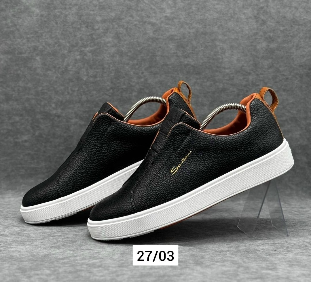 слипоны мужские,,слипоны santoni,слипоны мужские кожаные, мужская