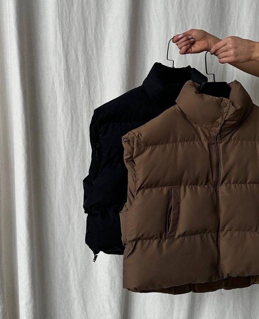 стильная жилетка,женская жилетка,жилетка-oversize коричнева,стильна жилетка oversize,жилетка укороченная